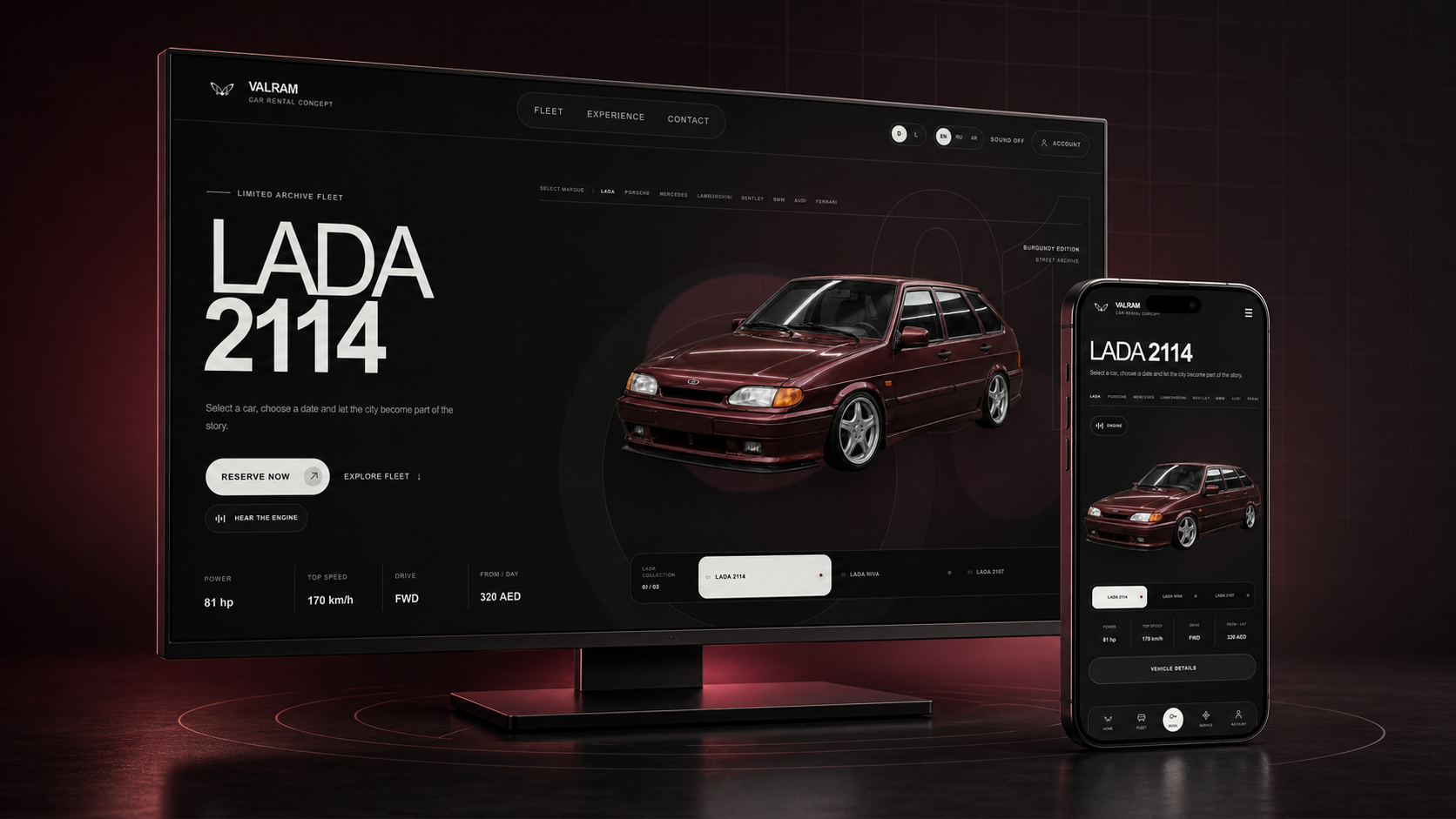 LUXURY CAR RENTAL CONCEPT
